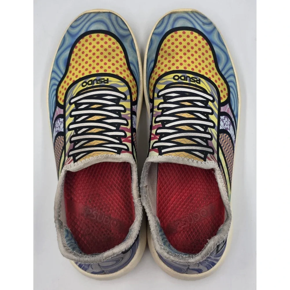 PSUDO Mens Court Slip‎ On Sneakers Cosmic USA Made Size 11 Lightweight Vegan